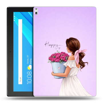 Силиконовый чехол на Lenovo Tab 4 10 Plus с принтом женский Силиконовый чехол на Lenovo Tab 4 10 Plus с принтом женский