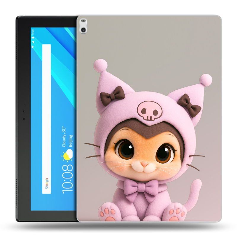 Силиконовый чехол на Lenovo Tab 4 10 Plus с принтом Куроми Kuromi Силиконовый чехол на Lenovo Tab 4 10 Plus с принтом Куроми Kuromi