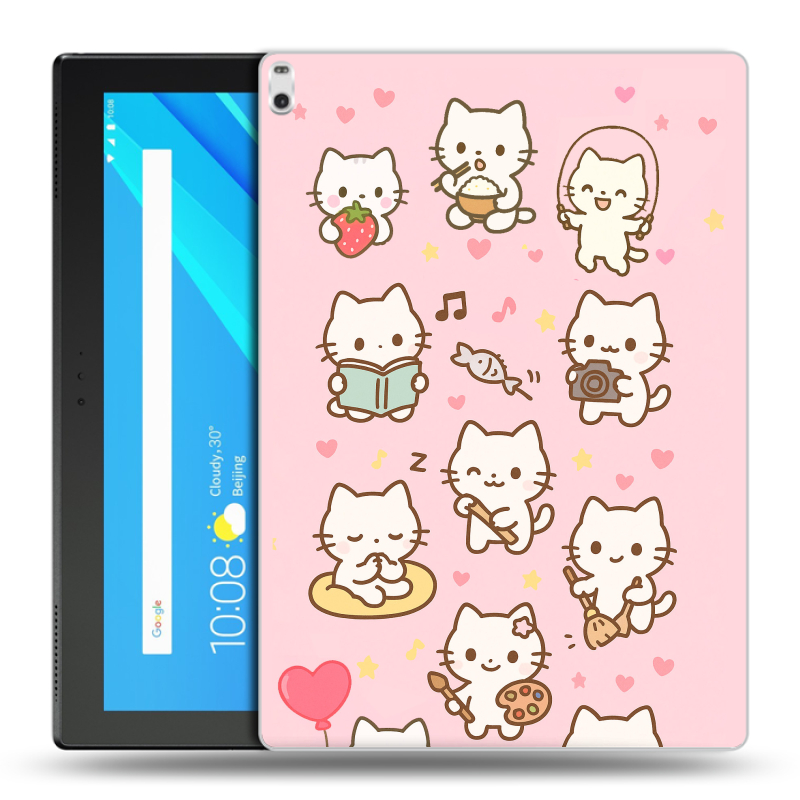 Силиконовый чехол на Lenovo Tab 4 10 Plus с принтом Hello Kitty Хелоу Кити Силиконовый чехол на Lenovo Tab 4 10 Plus с принтом Hello Kitty Хелоу Кити