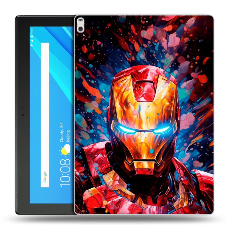 Силиконовый чехол на Lenovo Tab 4 10 Plus с принтом Железный человек Ironman Силиконовый чехол на Lenovo Tab 4 10 Plus с принтом Железный человек Ironman