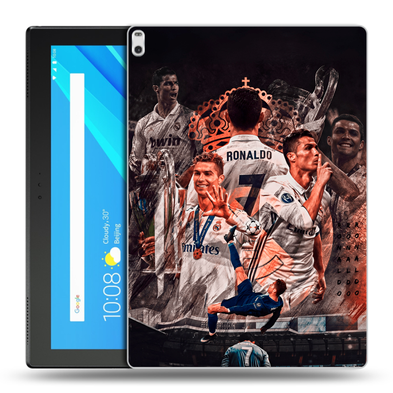 Силиконовый чехол на Lenovo Tab 4 10 Plus с принтом Реал Роналдо Real Ronaldo Силиконовый чехол на Lenovo Tab 4 10 Plus с принтом Реал Роналдо Real Ronaldo