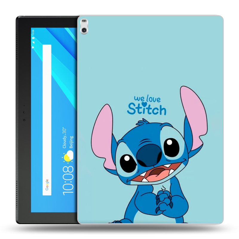 Силиконовый чехол на Lenovo Tab 4 10 Plus с принтом Лило и Стич Силиконовый чехол на Lenovo Tab 4 10 Plus с принтом Лило и Стич