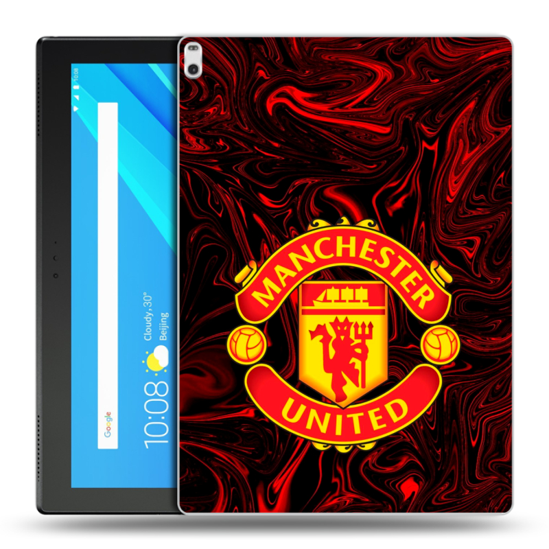 Силиконовый чехол на Lenovo Tab 4 10 Plus с принтом Manchester United Силиконовый чехол на Lenovo Tab 4 10 Plus с принтом Manchester United