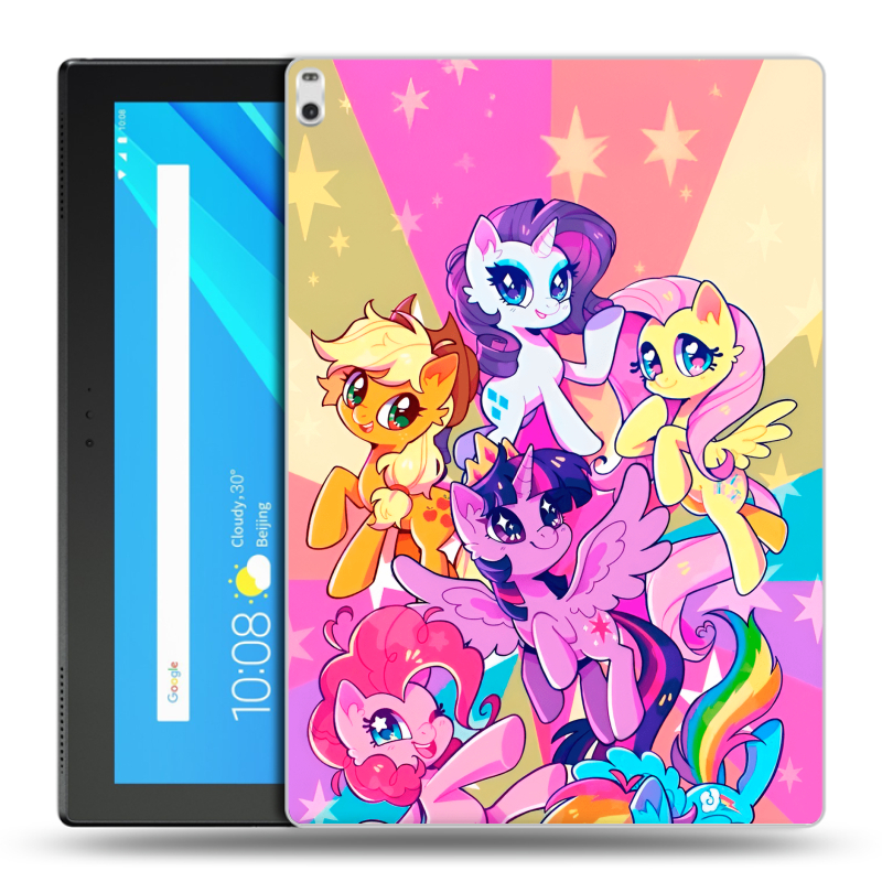 Силиконовый чехол на Lenovo Tab 4 10 Plus с принтом My little pony Дружба чудо Силиконовый чехол на Lenovo Tab 4 10 Plus с принтом My little pony Дружба чудо