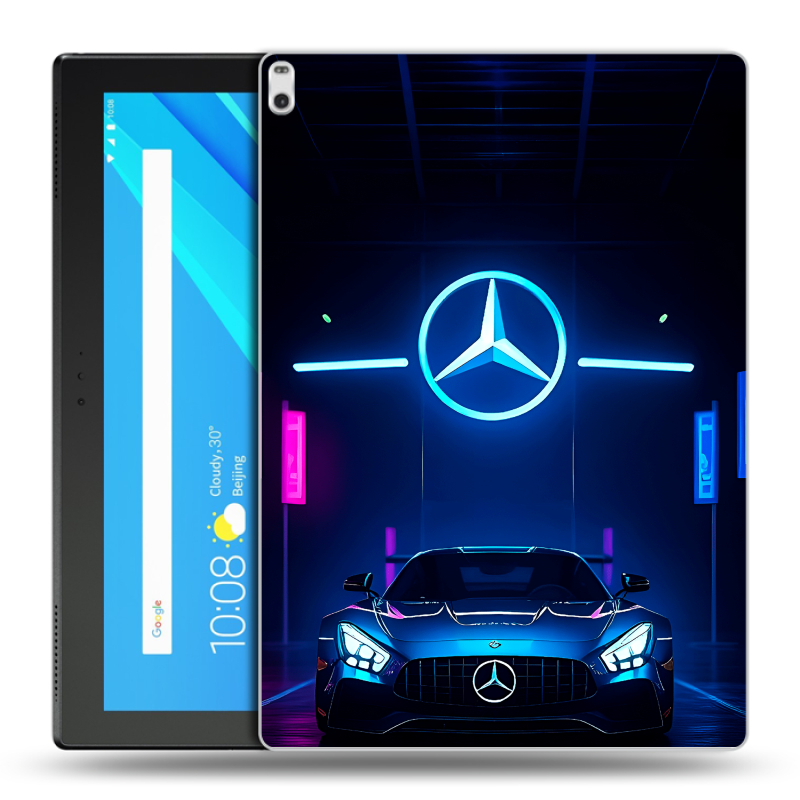 Силиконовый чехол на Lenovo Tab 4 10 Plus с принтом Mercedes Мерседес Силиконовый чехол на Lenovo Tab 4 10 Plus с принтом Mercedes Мерседес