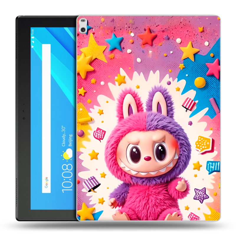Силиконовый чехол на Lenovo Tab 4 10 Plus с принтом Labubu Лабубу Силиконовый чехол на Lenovo Tab 4 10 Plus с принтом Labubu Лабубу