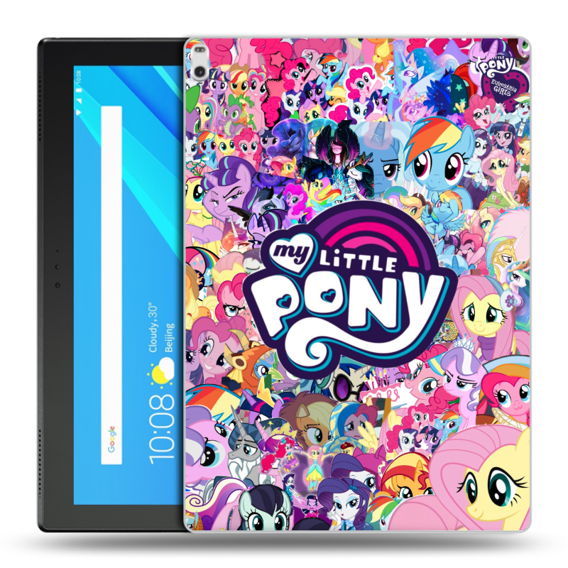 Силиконовый чехол на Lenovo Tab 4 10 Plus с принтом My little pony Дружба чудо Силиконовый чехол на Lenovo Tab 4 10 Plus с принтом My little pony Дружба чудо