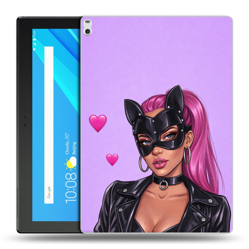 Силиконовый чехол на Lenovo Tab 4 10 Plus с принтом женский Силиконовый чехол на Lenovo Tab 4 10 Plus с принтом женский
