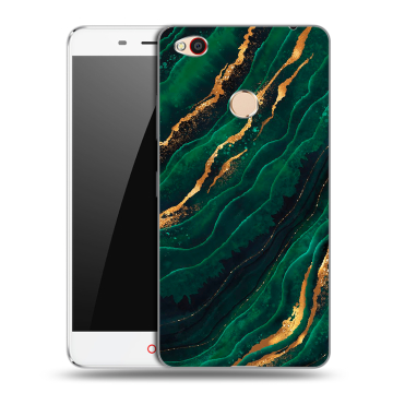 Пластиковый чехол на ZTE Nubia N1 с принтом Мрамор зеленое золото Пластиковый чехол на ZTE Nubia N1 с принтом Мрамор зеленое золото