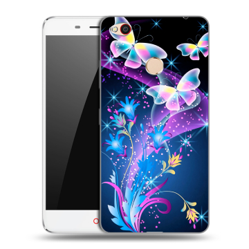 Пластиковый чехол на ZTE Nubia N1 с принтом Бабочки