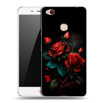 Пластиковый чехол на ZTE Nubia N1 с принтом Розы красные