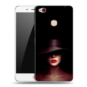 Пластиковый чехол на ZTE Nubia N1 с принтом Девушка в шляпе
