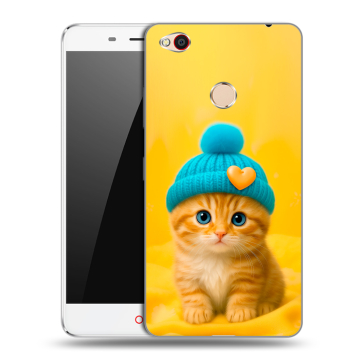 Пластиковый чехол на ZTE Nubia N1 с принтом Котенок в шапке