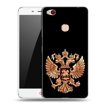 Пластиковый чехол на ZTE Nubia N1 с принтом Герб России золотой Пластиковый чехол на ZTE Nubia N1 с принтом Герб России золотой