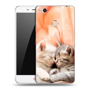 Пластиковый чехол на ZTE Nubia N1 с принтом Котята
