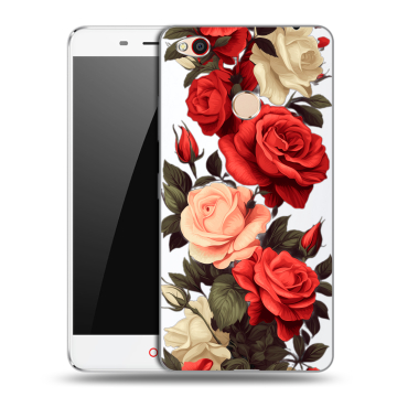 Пластиковый чехол на ZTE Nubia N1 с принтом Розы
