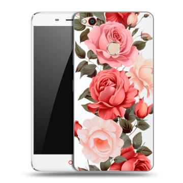 Пластиковый чехол на ZTE Nubia N1 с принтом Розы