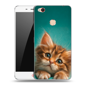 Пластиковый чехол на ZTE Nubia N1 с принтом котенок