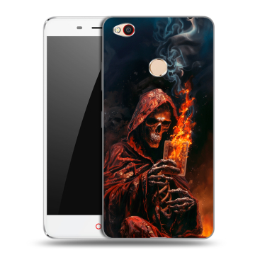 Пластиковый чехол на ZTE Nubia N1 с принтом Скелет и карты