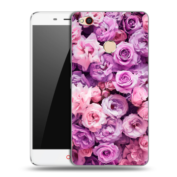 Пластиковый чехол на ZTE Nubia N1 с принтом лавандовые розы