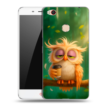 Пластиковый чехол на ZTE Nubia N1 с принтом сова