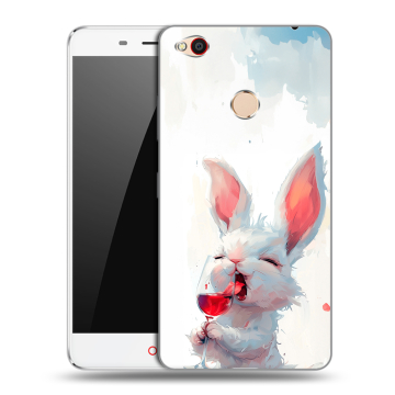 Пластиковый чехол на ZTE Nubia N1 с принтом кролик зайчик