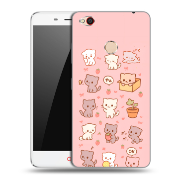 Пластиковый чехол на ZTE Nubia N1 с принтом Hello Kitty Хелоу Кити