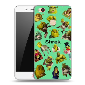 Пластиковый чехол на ZTE Nubia N1 с принтом Шрек Shrek