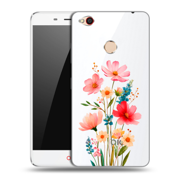 Пластиковый чехол на ZTE Nubia N1 с принтом Цветы