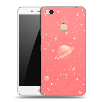 Пластиковый чехол на ZTE Nubia N1 с принтом Розовый космос