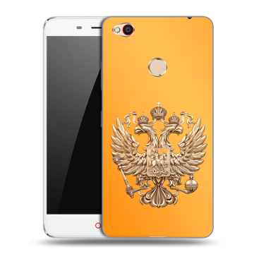 Пластиковый чехол на ZTE Nubia N1 с принтом Герб Флаг России