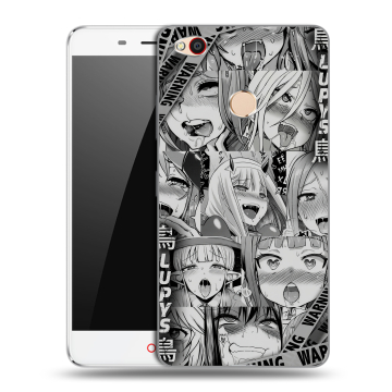 Пластиковый чехол на ZTE Nubia N1 с принтом Ahegao Ахегао Аниме