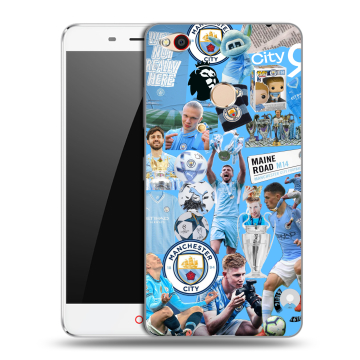 Пластиковый чехол на ZTE Nubia N1 с принтом Man City Манчестер Сити