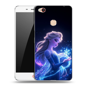 Пластиковый чехол на ZTE Nubia N1 с принтом Холодное сердце Frozen