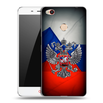Пластиковый чехол на ZTE Nubia N1 с принтом Флаг России