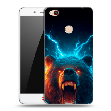 Пластиковый чехол на ZTE Nubia N1 с принтом Медведь