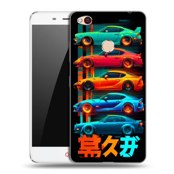 Пластиковый чехол на ZTE Nubia N1 с принтом машины тачки
