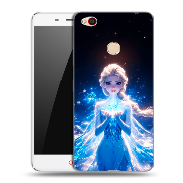 Пластиковый чехол на ZTE Nubia N1 с принтом Холодное сердце Frozen