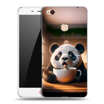Пластиковый чехол на ZTE Nubia N1 с принтом смешная панда