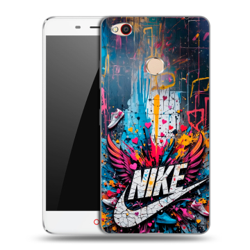 Пластиковый чехол на ZTE Nubia N1 с принтом Nike Найк