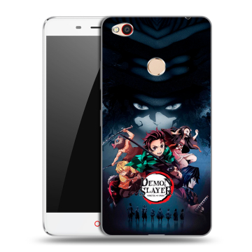 Пластиковый чехол на ZTE Nubia N1 с принтом Demon Slayer Клинок рассекающий демонов