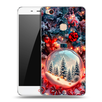 Пластиковый чехол на ZTE Nubia N1 с принтом Новый год