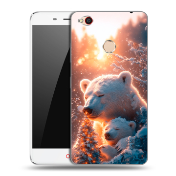 Пластиковый чехол на ZTE Nubia N1 с принтом Новый год