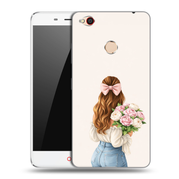 Пластиковый чехол на ZTE Nubia N1 с принтом женский