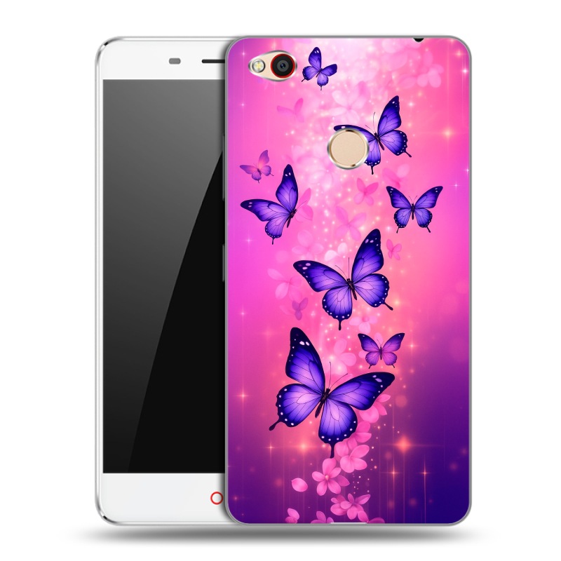 Пластиковый чехол на ZTE Nubia N1 с принтом Бабочки Пластиковый чехол на ZTE Nubia N1 с принтом Бабочки