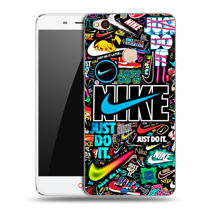 Пластиковый чехол на ZTE Nubia N1 с принтом найк nike черный Пластиковый чехол на ZTE Nubia N1 с принтом найк nike черный