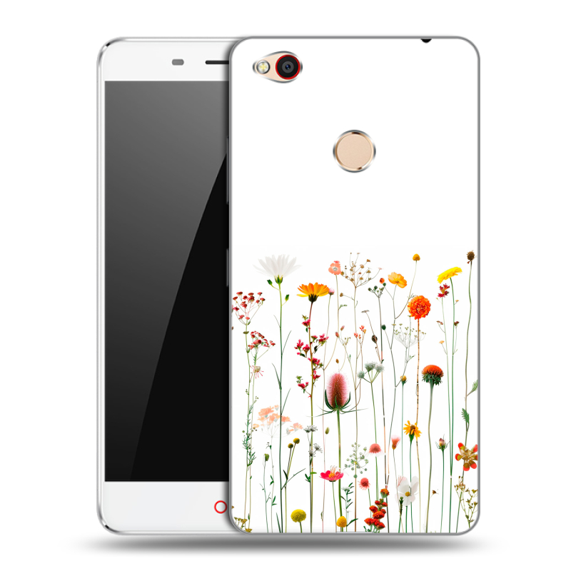 Пластиковый чехол на ZTE Nubia N1 с принтом цветы Пластиковый чехол на ZTE Nubia N1 с принтом цветы