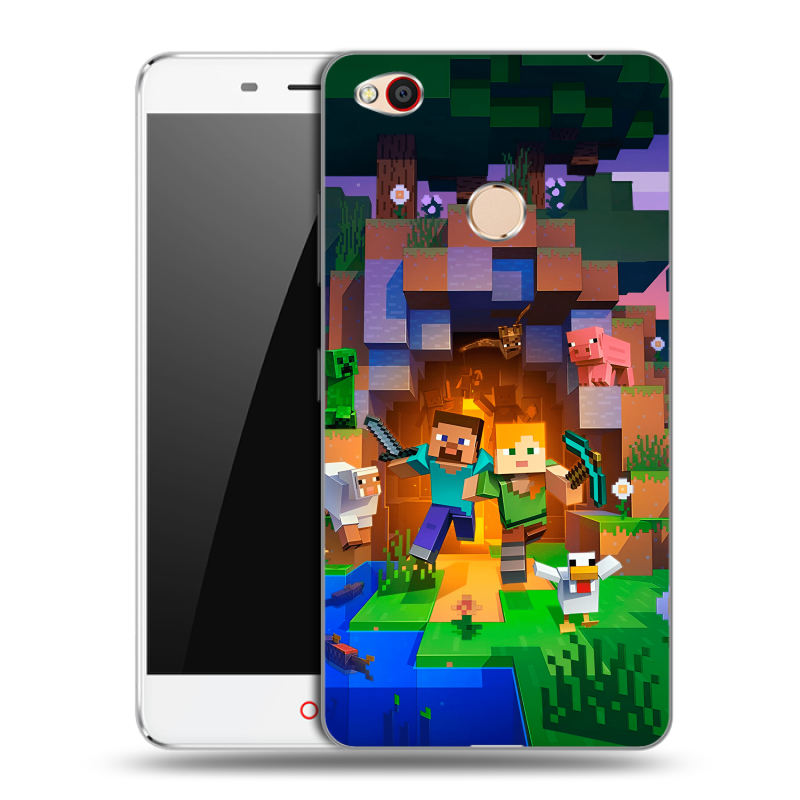 Пластиковый чехол на ZTE Nubia N1 с принтом Майнкрафт Minecraft Пластиковый чехол на ZTE Nubia N1 с принтом Майнкрафт Minecraft
