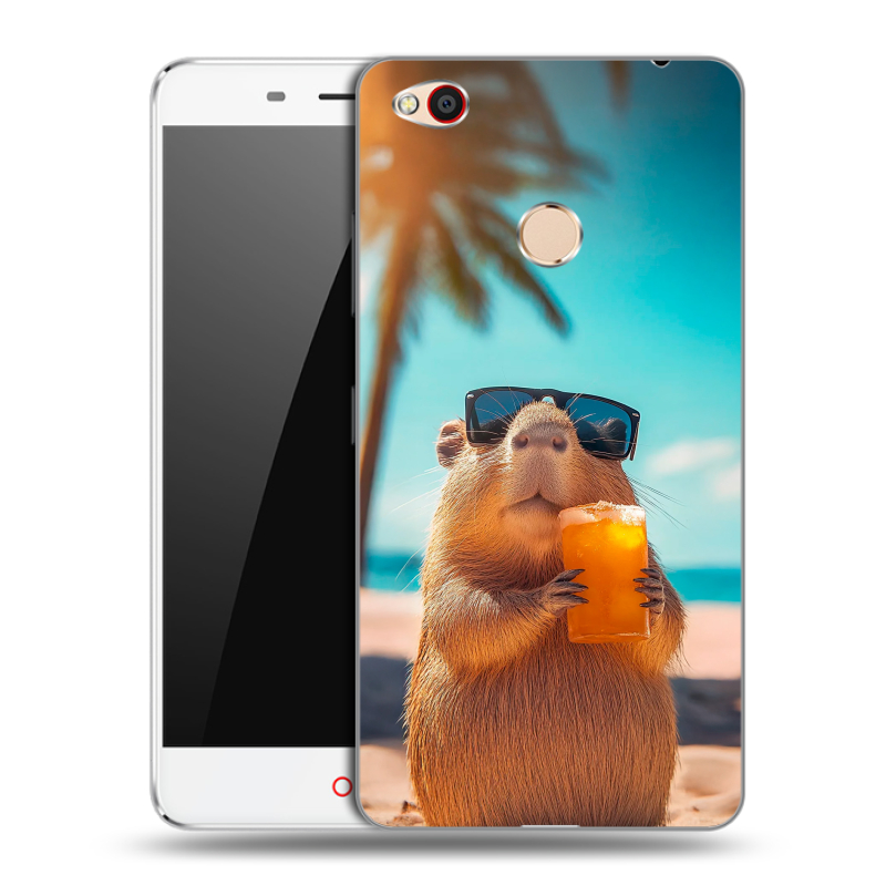 Пластиковый чехол на ZTE Nubia N1 с принтом Капибара Пластиковый чехол на ZTE Nubia N1 с принтом Капибара