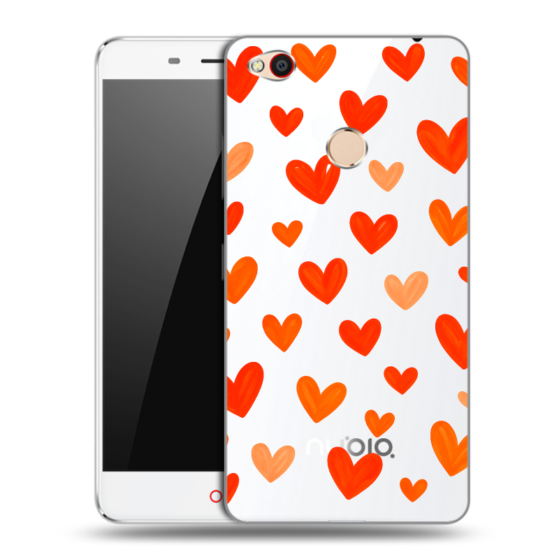 Пластиковый чехол на ZTE Nubia N1 с принтом Сердечки Пластиковый чехол на ZTE Nubia N1 с принтом Сердечки